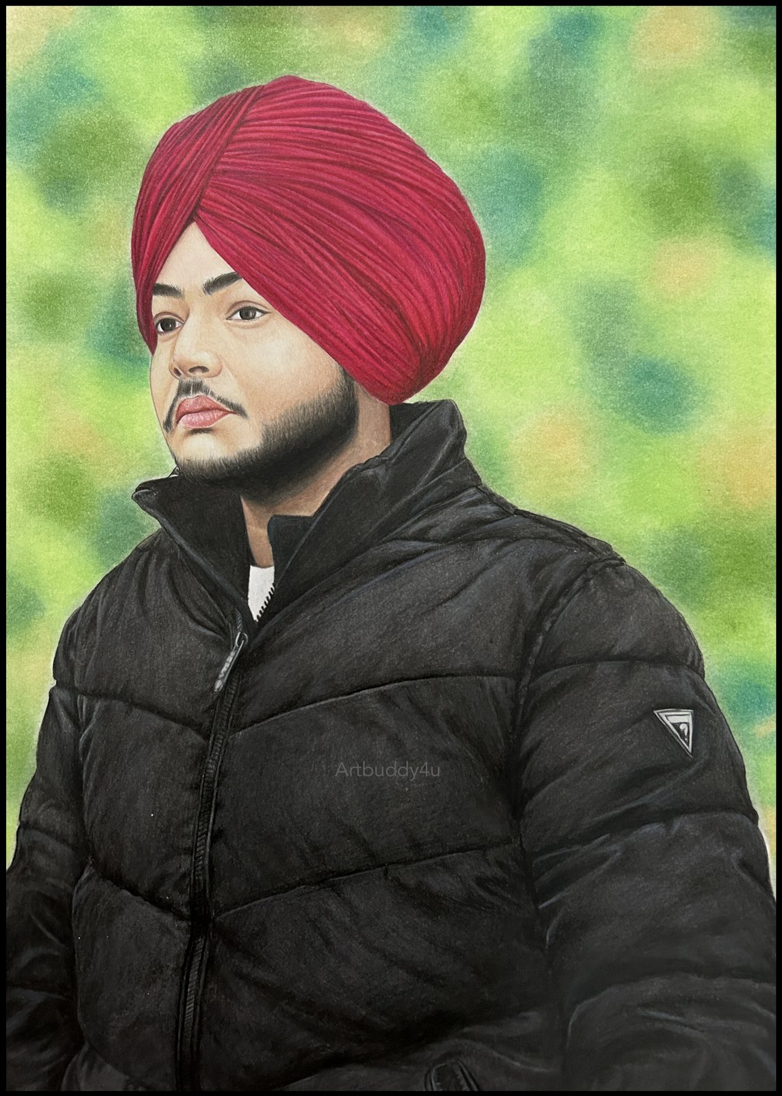 Boy in Red Turban — Colour Portrait by Ruchita Akotkar